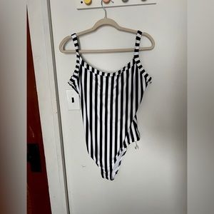 Aerie Striped one piece swimming suit